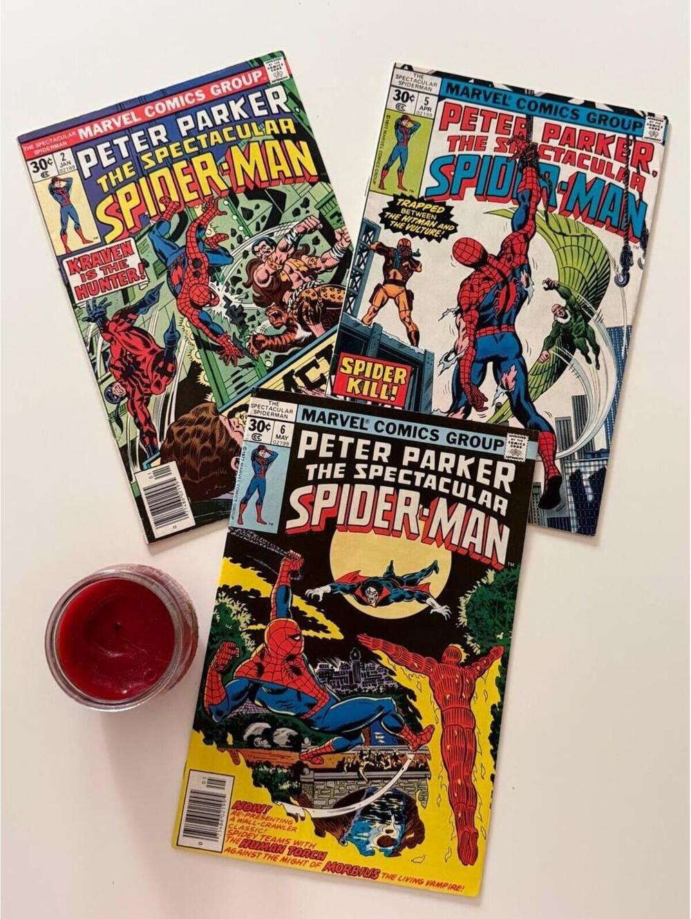 Spectacular Spider-Man  #2 #5 #6 Comic Book Lot 1977 | Kraven Vulture Morbius